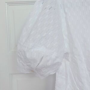 Brand, new puff sleeve eyelet knee length dress